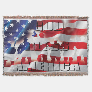 Patriotischer Gott segne die amerikanischen Soldat Decke