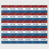 Patriotischer Gott segnen Amerika-Packpapier Geschenkpapier (Flach)