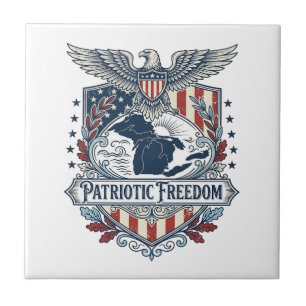 Patriotischer Great Lakes Pride Vektorgrafik T-Shi Fliese