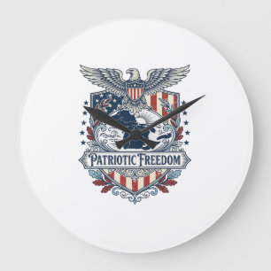 Patriotischer Great Lakes Pride Vektorgrafik T-Shi Große Wanduhr