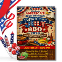 Patriotischer Grillabend zum 4. Juli, Amerikas 250