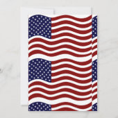 Patriotischer Grillhund 4. Juli Einladung (Rückseite)