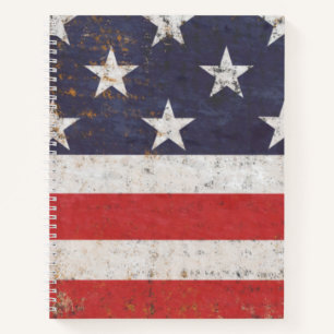 Patriotischer Grunge-Amerikanischer Flagge Notizblock
