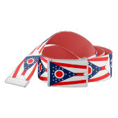 Patriotischer Gürtel mit der Flagge von Ohio, USA (Schlange)
