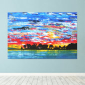 Patriotischer Hafen Leinwanddruck (Insitu (Holzboden))