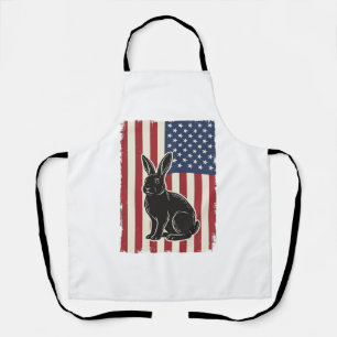 Patriotischer Hase Amerikanische Flagge Vintage Gr Schürze