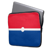 Patriotischer, hellroter weißer blauer Farbblock Laptopschutzhülle (Vorderseite Links)