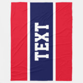 Patriotischer, hellroter, weißer, blauer Streifen Fleecedecke (Vorderseite)