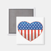 Patriotischer Herzmagnet Magnet (Vorderseite/Rückseite)