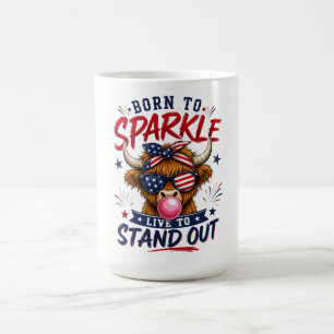 Patriotischer Highland-Kuh lustiger Kaffeebecher Kaffeetasse