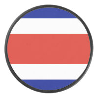 Patriotischer Hockey-Puck mit der Flagge Costa Ric