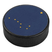 Patriotischer Hockey-Puck mit der Flagge von Alask Eishockey Puck (3/4)