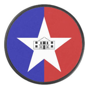 Patriotischer Hockey-Puck mit der Flagge von San A Eishockey Puck