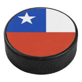 Patriotischer Hockey-Puck mit Fahne des Chilen Eishockey Puck (3/4)