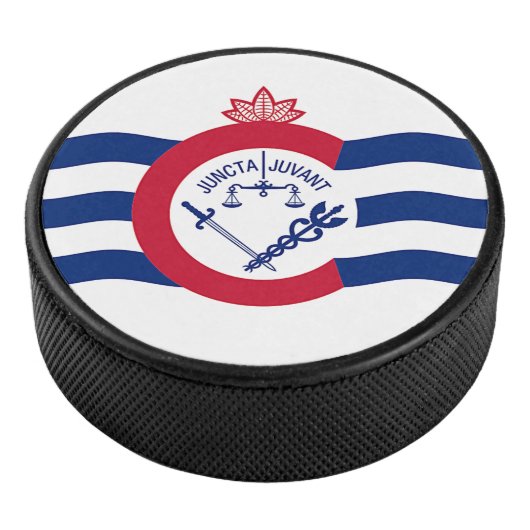 Patriotischer Hockey-Puck mit Fahne von Cincinnati Eishockey Puck (3/4)