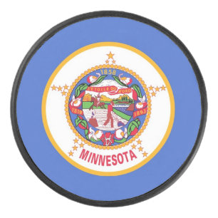 Patriotischer Hockey-Puck mit Fahne von Minnesota Eishockey Puck