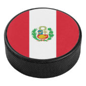 Patriotischer Hockey-Puck mit Flag von Peru Eishockey Puck (3/4)