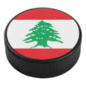 Patriotischer Hockey-Puck mit Flagge im Libanon Eishockey Puck (3/4)