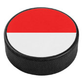 Patriotischer Hockey-Puck mit Flagge Indonesiens Eishockey Puck (3/4)