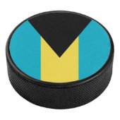 Patriotischer Hockey-Puck mit Flagge von Bahamas Eishockey Puck (3/4)