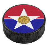 Patriotischer Hockey-Puck mit Flagge von Dallas Eishockey Puck (3/4)