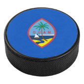 Patriotischer Hockey-Puck mit Flagge von Guam Eishockey Puck (3/4)