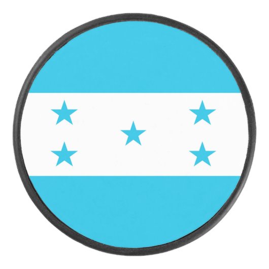 Patriotischer Hockey-Puck mit Flagge von Honduras Eishockey Puck (Vorderseite)