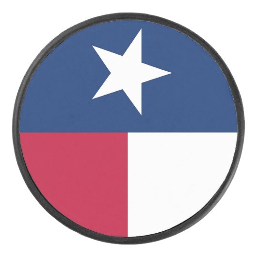 Patriotischer Hockey-Puck mit Flagge von Texas Eishockey Puck (Vorderseite)