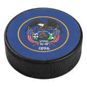 Patriotischer Hockey-Puck mit Flagge von Utah Eishockey Puck (3/4)