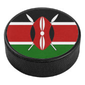 Patriotischer Hockey-Puck mit kenianischer Flagge Eishockey Puck (3/4)