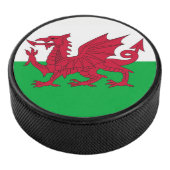 Patriotischer Hockey-Puck mit Wales-Flagge Eishockey Puck (3/4)