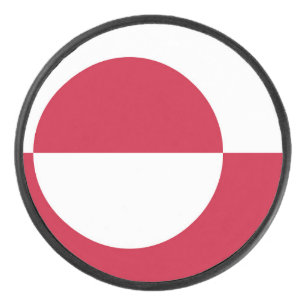 Patriotischer Hockeypuck mit Flagge Grönlands Eishockey Puck