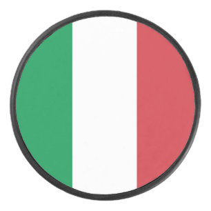 Patriotischer Hockeypuck mit Flagge Italiens Eishockey Puck
