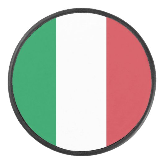 Patriotischer Hockeypuck mit Flagge Italiens Eishockey Puck (Vorderseite)