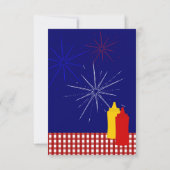 Patriotischer Hot Dog! Feier Einladung (Rückseite)