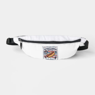 Patriotischer Hot Dog Vintage Grillparty Bauchtasche