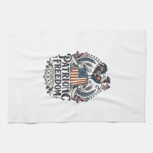 Patriotischer Hühnerhalter Vektorgrafik T-Shirt_1 Geschirrtuch