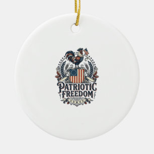 Patriotischer Hühnerhalter Vektorgrafik T-Shirt_1 Keramik Ornament
