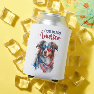 Patriotischer Hund-Australian Shepherd Dosenkühler