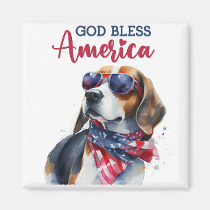 Patriotischer Hund-Beagle Magnet