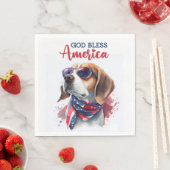 Patriotischer Hund-Beagle Serviette (Beispiel)