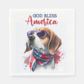 Patriotischer Hund-Beagle Serviette (Vorderseite)