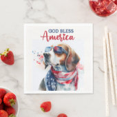 Patriotischer Hund-Beagle Serviette (Beispiel)