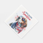 Patriotischer Hund-Beagle Serviette (Ecke)