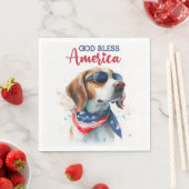 Patriotischer Hund-Beagle Serviette (Beispiel)