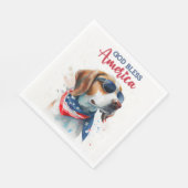 Patriotischer Hund-Beagle Serviette (Ecke)