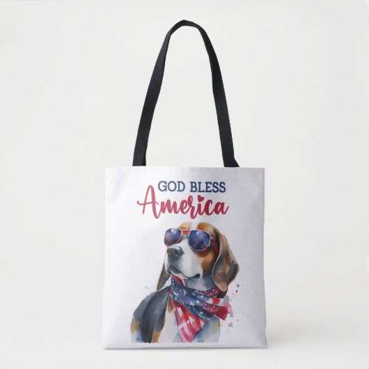 Patriotischer Hund-Beagle Tasche (Vorderseite)