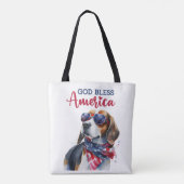 Patriotischer Hund-Beagle Tasche (Rückseite)