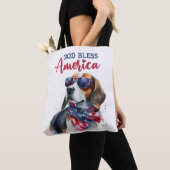 Patriotischer Hund-Beagle Tasche (Von Nahem)