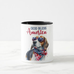 Patriotischer Hund-Beagle Tasse